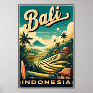 Póster Afiche de Viaje de Bali