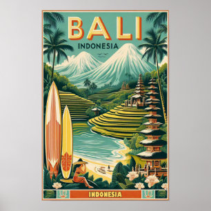 Póster Afiche de Viaje de Bali