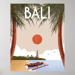 Póster Afiche de viaje de Bali