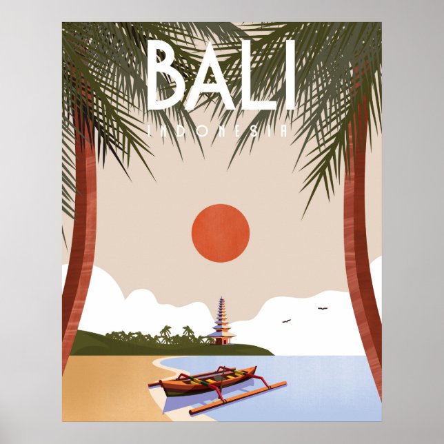 Póster Afiche de viaje de Bali (Frente)