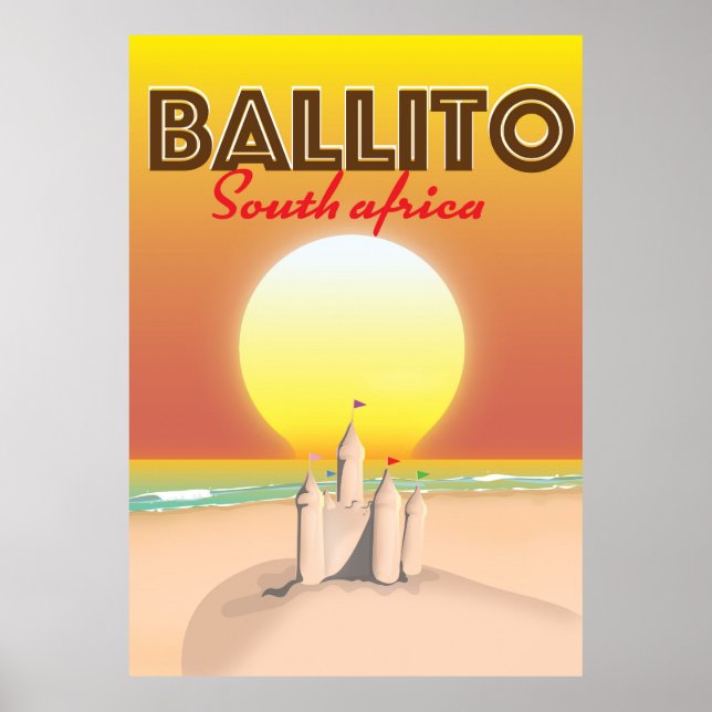 Póster Afiche de viaje de Ballito Sudáfrica (Frente)