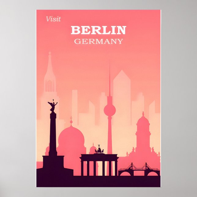 Póster Afiche de viaje de Berlín (Frente)