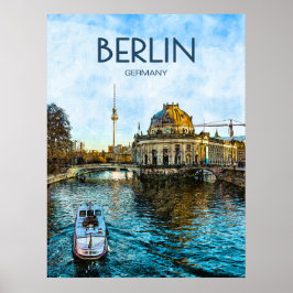Póster Afiche de viaje de Berlín