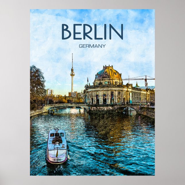 Póster Afiche de viaje de Berlín (Frente)