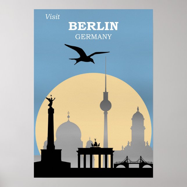 Póster Afiche de viaje de Berlín, Alemania (Frente)