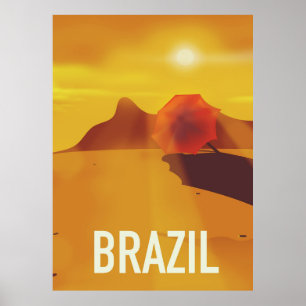 Póster Afiche de viaje de Brasil