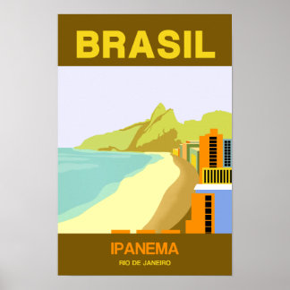 Póster Afiche de viaje de Brasil