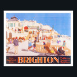 Póster Afiche de Viaje de Brighton<br><div class="desc">Hermosa imagen de alta resolución restaurada digitalmente de un giro vintage del afiche de viaje del siglo para Brighton Inglaterra. Los ingleses llevan más de 250 años disfrutando de los placeres de la costa de Brighton. Fue en 1750 cuando la ciudad costera, a sólo 100 km al sur de Londres,...</div>