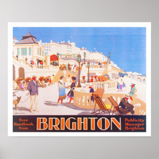 Póster Afiche de Viaje de Brighton