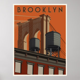 Póster Afiche de viaje de Brooklyn