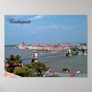 Póster Afiche de viaje de Budapest, cosecha