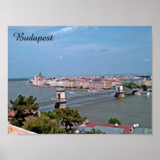 Póster Afiche de viaje de Budapest, cosecha