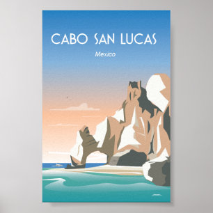 Póster Afiche de viaje de Cabo san lucas
