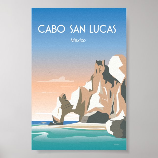 Póster Afiche de viaje de Cabo san lucas (Frente)