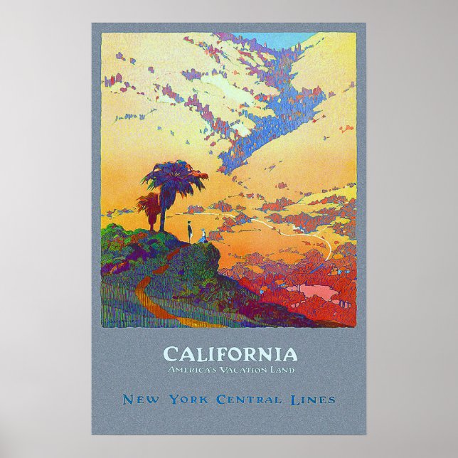 Póster Afiche de viaje de California (Frente)