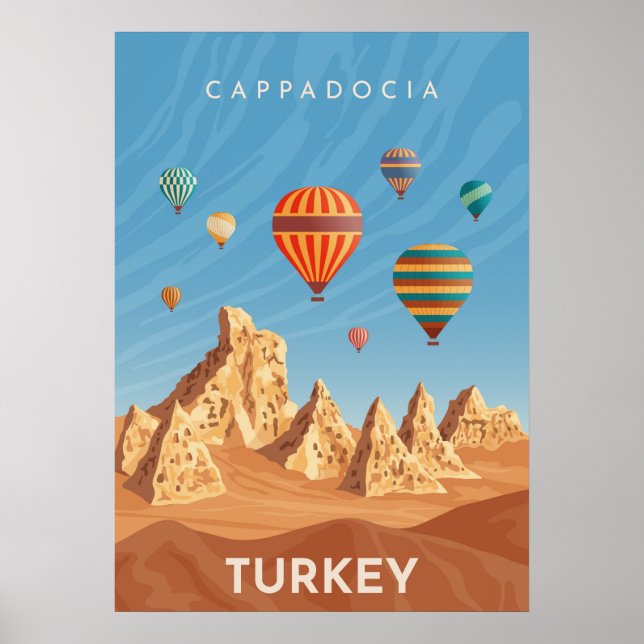 Póster Afiche de viaje de Cappadocia Turquía (Frente)