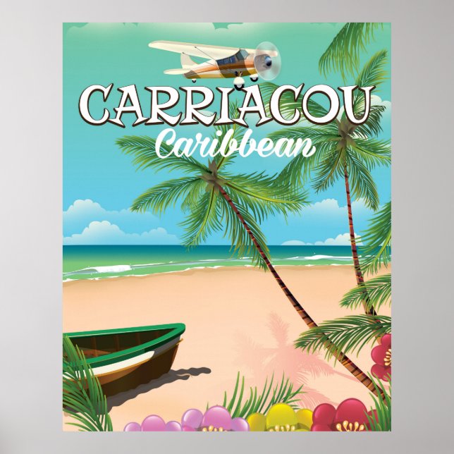 Póster Afiche de viaje de Carriacou (Frente)