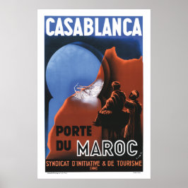Póster Afiche de viaje de Casablanca