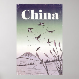 Póster Afiche de viaje de China