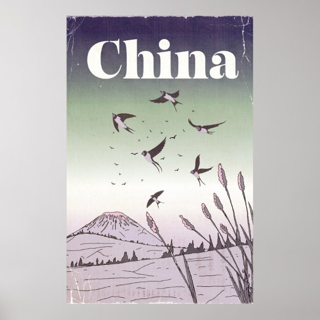 Póster Afiche de viaje de China (Frente)