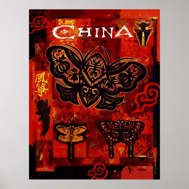 Póster Afiche de viaje de China 20x26 (Frente)