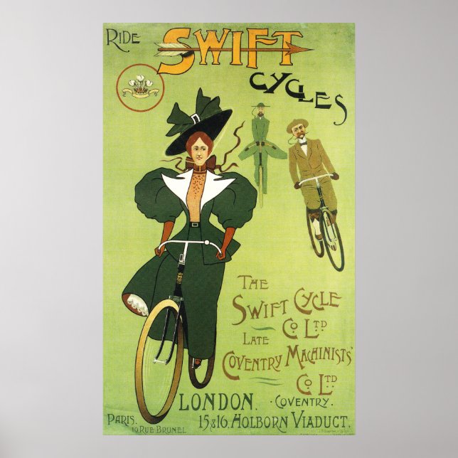 Póster Afiche De Viaje De Ciclos Swift (Frente)