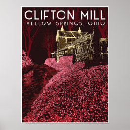 Póster Afiche de viaje de Clifton Mill