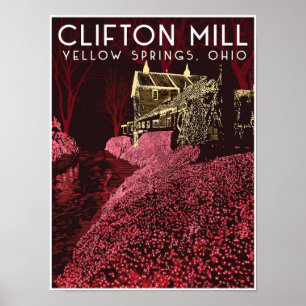 Póster Afiche de viaje de Clifton Mill