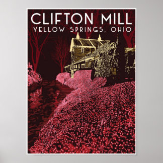 Póster Afiche de viaje de Clifton Mill