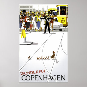 Póster Afiche de viaje de Copenhague