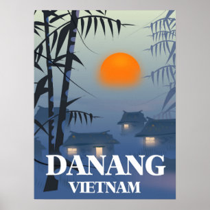 Póster Afiche de viaje de Da Nang Vietnam