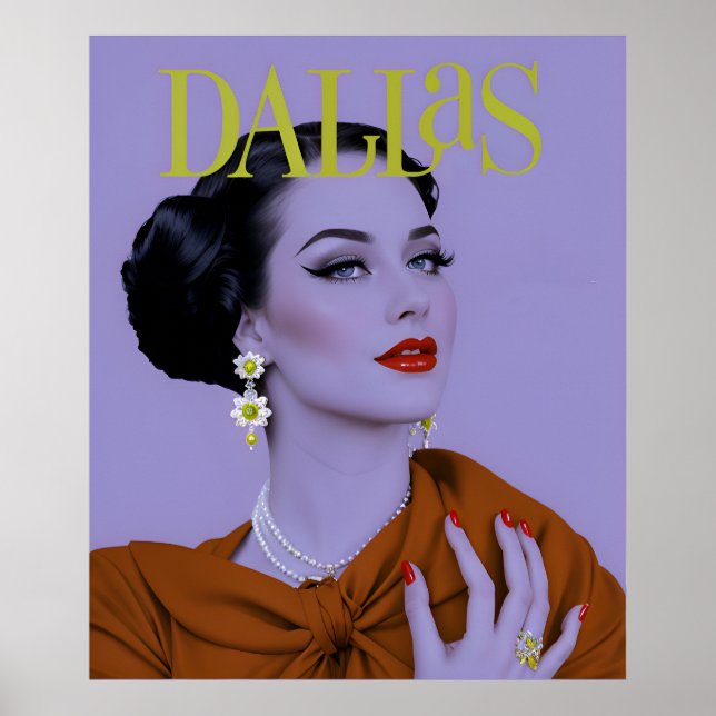 Póster Afiche de viaje de Dallas (Frente)