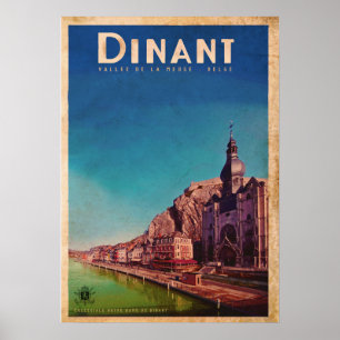 Póster Afiche de viaje de Dinant Vintage