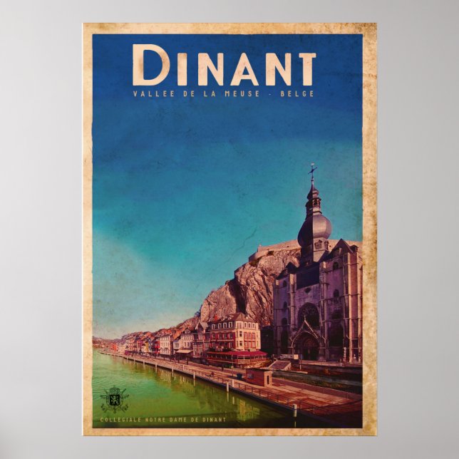 Póster Afiche de viaje de Dinant Vintage (Frente)