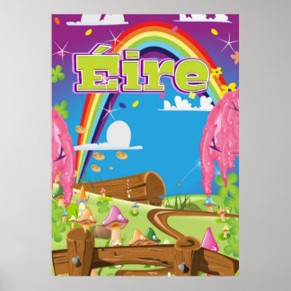 Póster Afiche de viaje de Éire Personalizado.