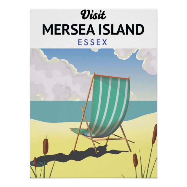 Póster Afiche de viaje de Essex, isla de Mersia (Anverso)