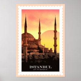 Póster Afiche de viaje de Estambul