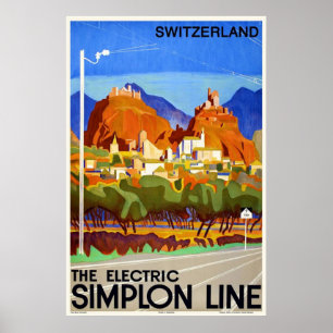 Póster Afiche de viaje de estilo Art Déco