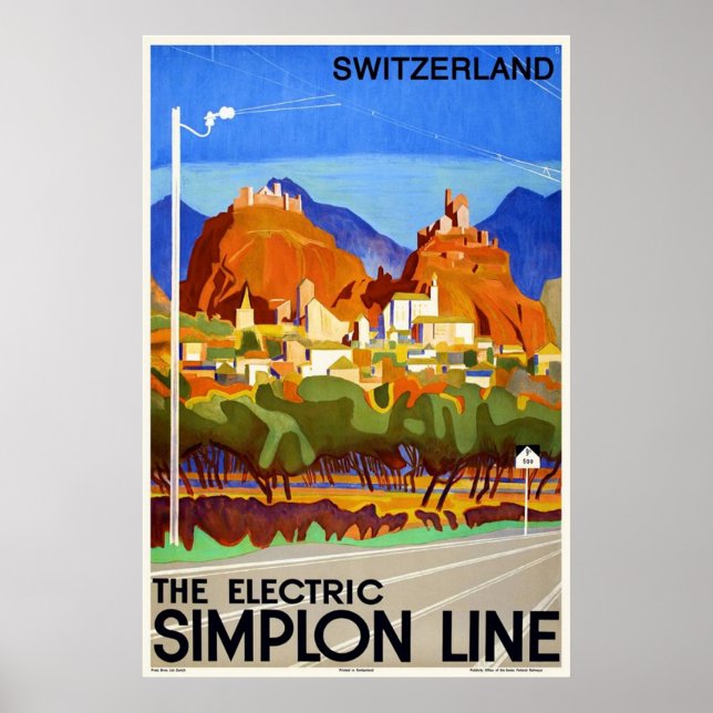 Póster Afiche de viaje de estilo Art Déco (Frente)