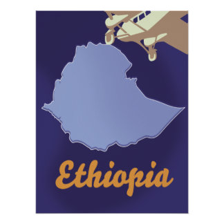 Póster Afiche de viaje de Etiopía