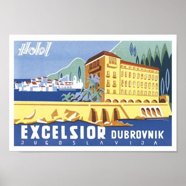Póster Afiche de viaje de Excelsior Dubrovnik (Frente)
