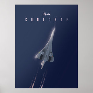 Póster Afiche de viaje de Fly The Concorde