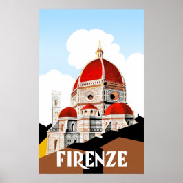 Póster Afiche de viaje de Forence Italy