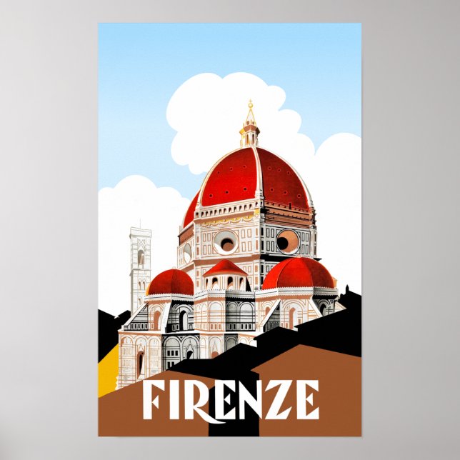 Póster Afiche de viaje de Forence Italy (Frente)