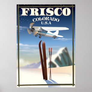 Póster Afiche de viaje de Frisco Colorado USA