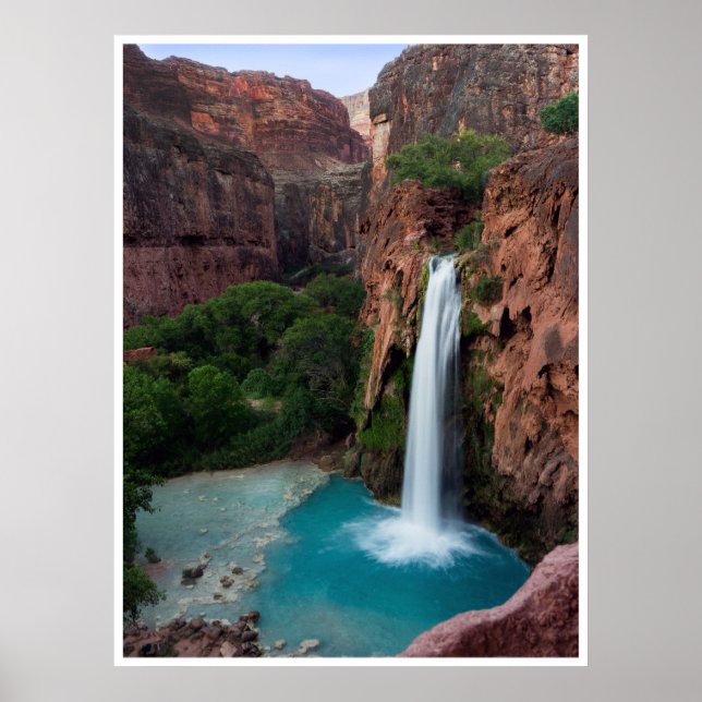 Póster Afiche de viaje de Havasu Falls Arizona (Frente)