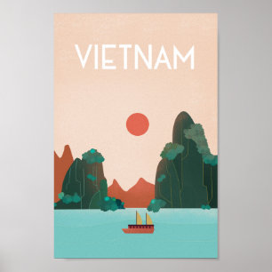 Póster Afiche de viaje de HOi An Town Vietnam