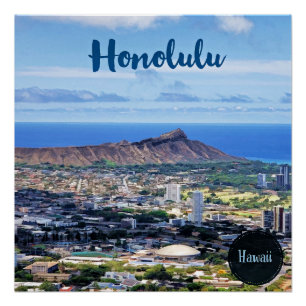 Póster Afiche de viaje de Honolulu