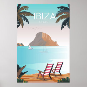 Póster Afiche de viaje de Ibiza