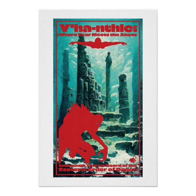 Póster Afiche de viaje de Innsmouth (Anverso)
